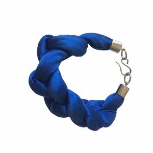 Handmade Unique Braid look bracelet in royal blue